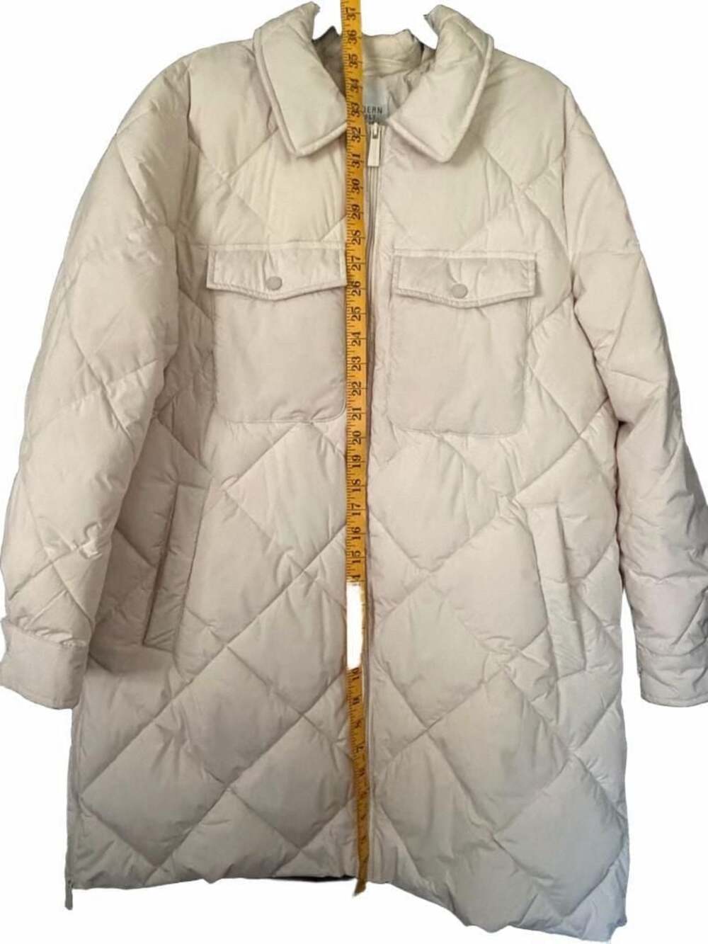 Sanctuary Modern Supply quilted puffer coat in a soft cream - Picture 3 of 8